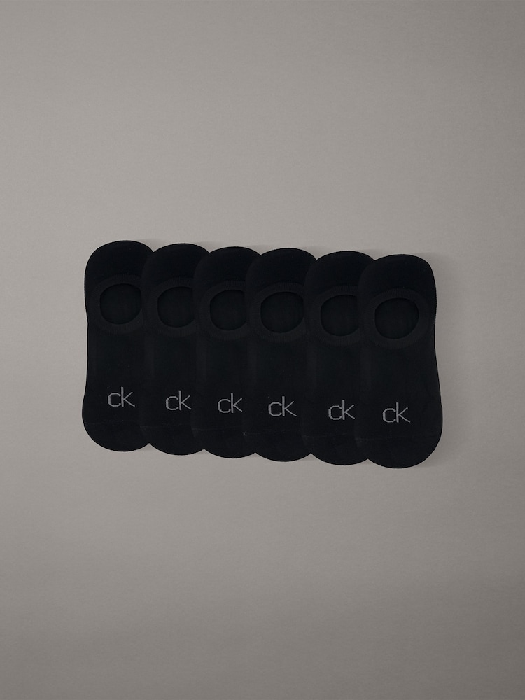 Calvin Klein Black Anti-Slip Invisible Socks 6 Pack - Image 1 of 1