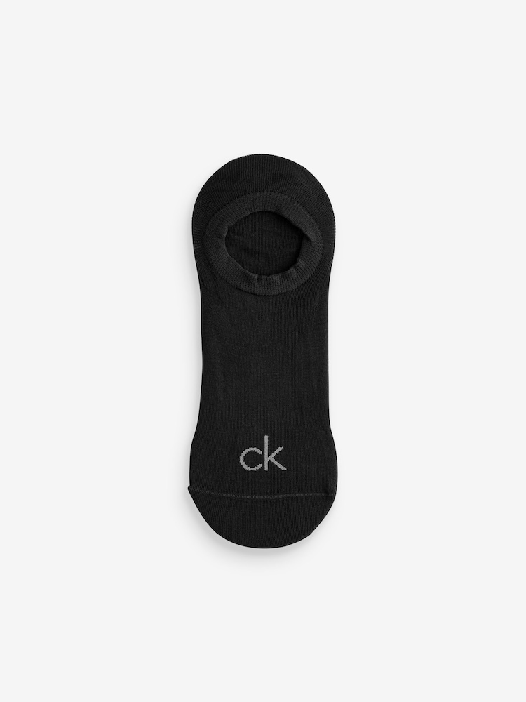 Calvin Klein Black Anti-Slip Invisible Socks 6 Pack - Image 2 of 2 Calvin Klein Black Anti-Slip Invisible Socks 6 Pack - Image 2 of 2