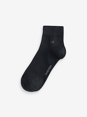 Negru - Calvin Klein Soft Cotton Stretch Ankle Socks 3 Pack - Imaginea 2 din 2