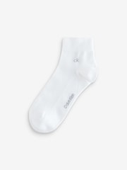 Calvin Klein White Soft Cotton Stretch Ankle Socks 3 Pack - Image 3 of 3