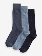 Calvin Klein mīkstas kokvilnas elastīgas zeķes (apkakles) 3 iepakojumā - Attēls 2 no 5