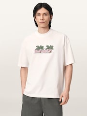 AllSaints White Troppo Short Sleeve Crew Neck T-Shirt - Image 1 of 6