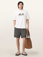 AllSaints White Troppo Short Sleeve Crew Neck T-Shirt - Image 5 of 6
