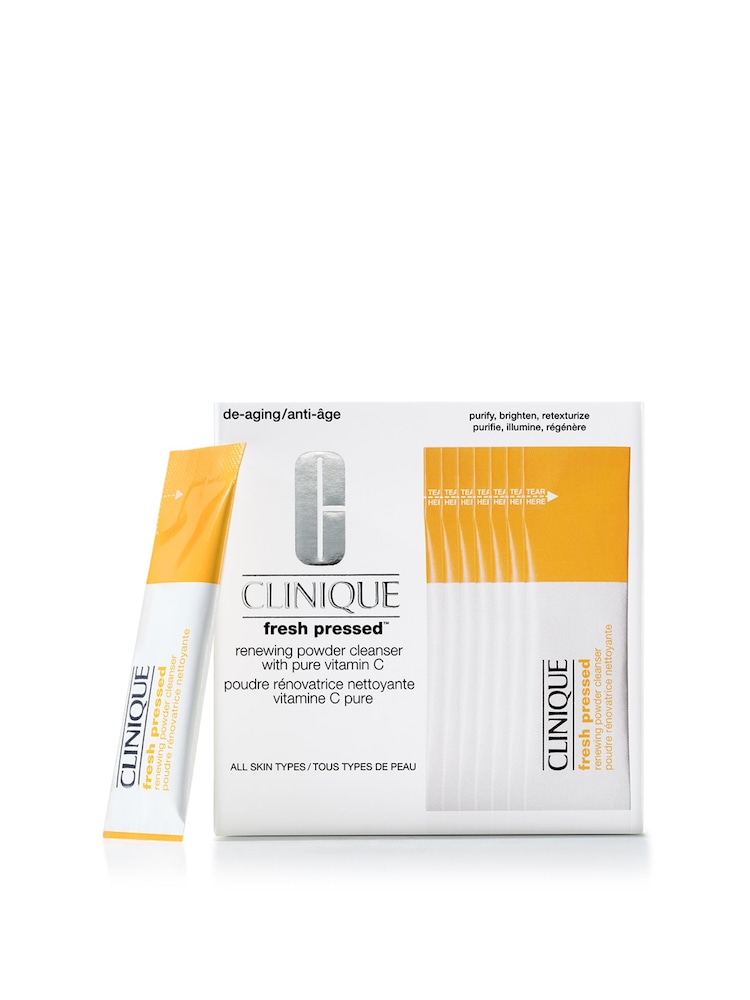Clinique Fresh Pressed Renewing Powder Cleanser with Pure Vitamin C, 28 x 0.5g Sachets - Image 8 of 8