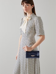 LK Bennett Blue Lucy Envelope Clutch - Image 1 of 4