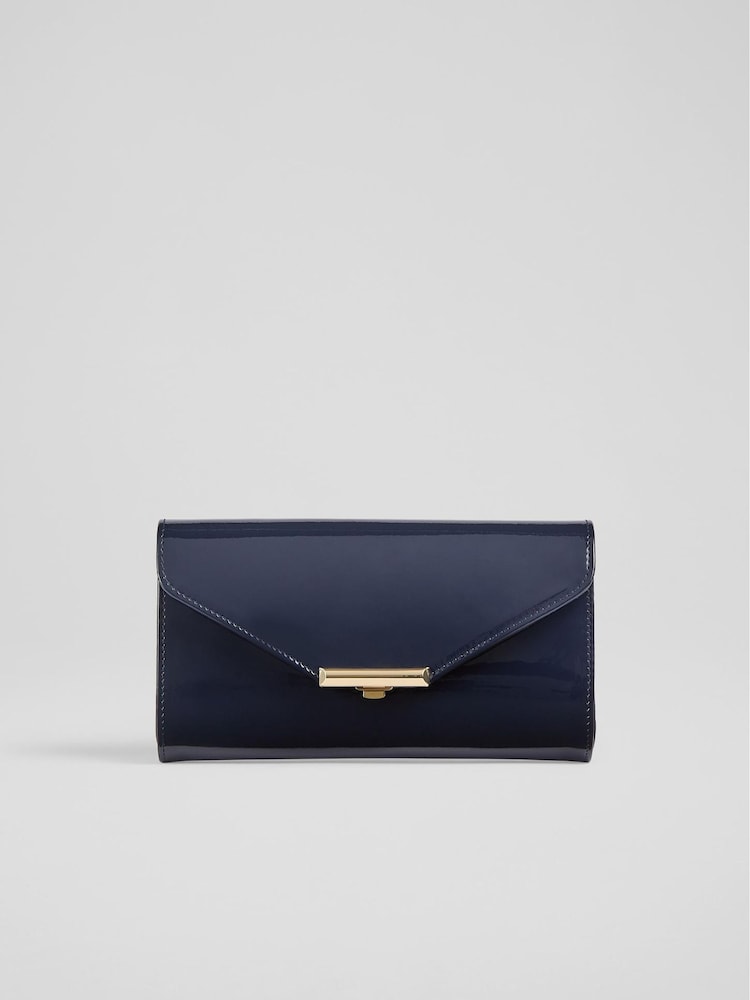 LK Bennett Blue Lucy Envelope Clutch - Image 2 of 4