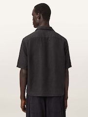 AllSaints Black Klavicle Short Sleeve Shirt - Image 6 of 8