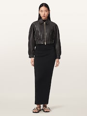 AllSaints Brown Anouk Bomber Jacket - Image 2 of 7