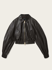 AllSaints Brown Anouk Bomber Jacket - Image 7 of 7