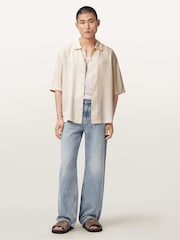 AllSaints White Circe Short Sleeve Shirt - Image 2 of 7