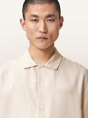 AllSaints White Circe Short Sleeve Shirt - Image 3 of 7
