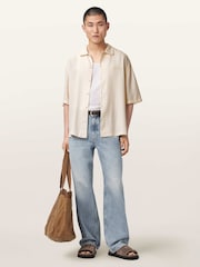 AllSaints White Circe Short Sleeve Shirt - Image 6 of 7
