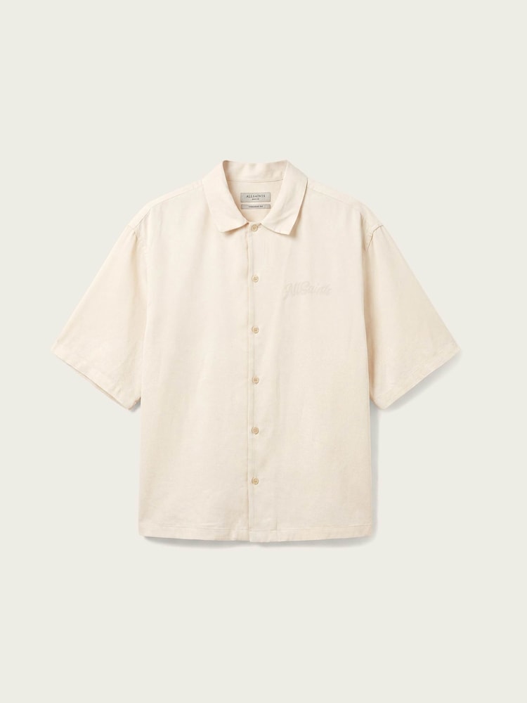 AllSaints White Circe Short Sleeve Shirt - Image 7 of 7