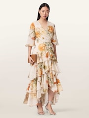 AllSaints White Camellia Dress - Image 2 of 7
