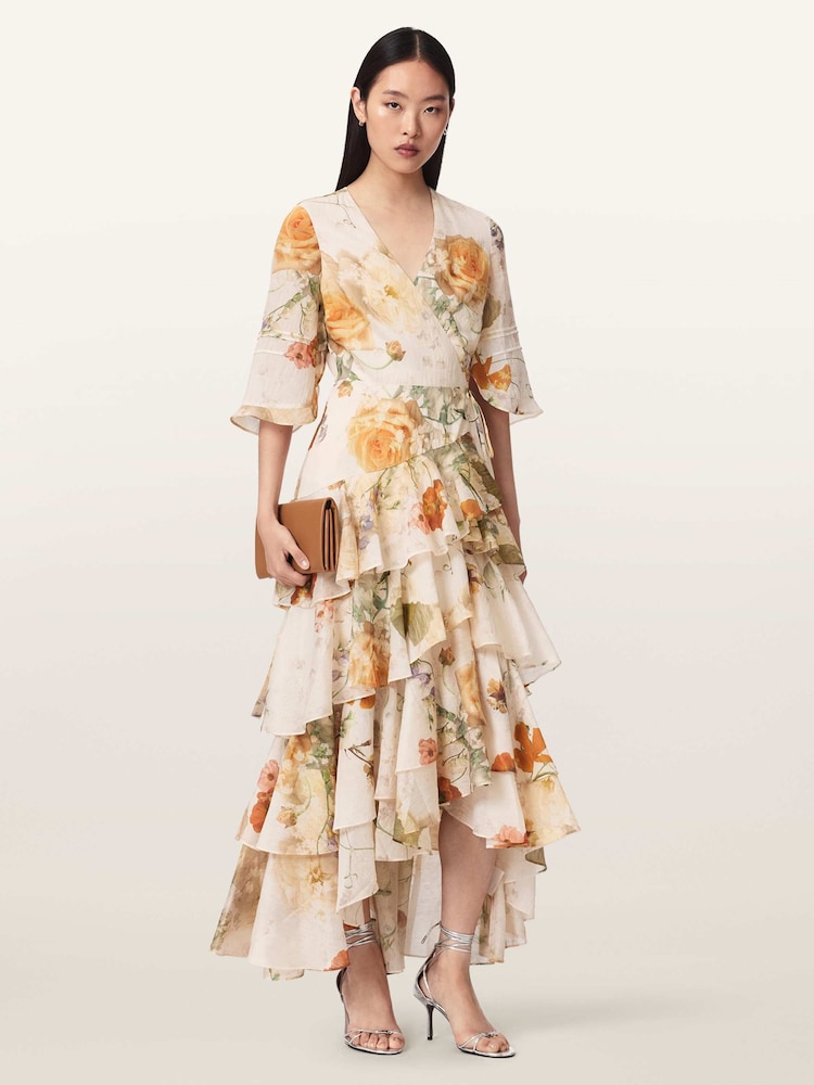 AllSaints White Camellia Dress - Image 2 of 7