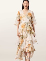 AllSaints White Camellia Dress - Image 4 of 7