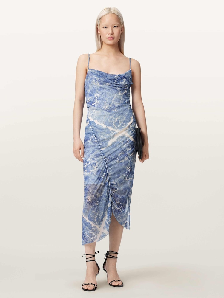 AllSaints Blue Ulla Dress - Image 1 of 6 AllSaints Blue Ulla Dress - Image 1 of 6