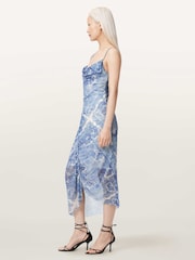 AllSaints Blue Ulla Dress - Image 2 of 6