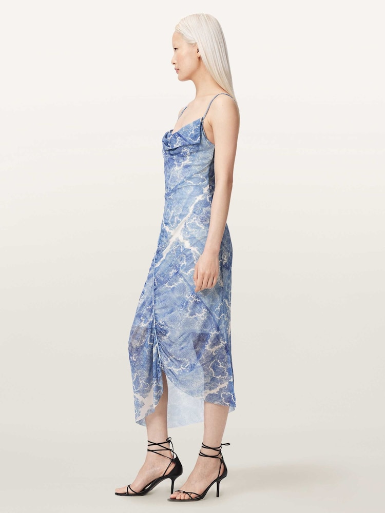 AllSaints Blue Ulla Dress - Image 2 of 6 AllSaints Blue Ulla Dress - Image 2 of 6
