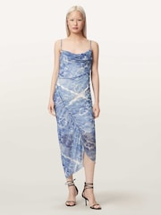 AllSaints Blue Ulla Dress - Image 4 of 6
