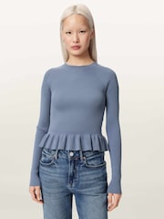 AllSaints Blue JAS Jumper - Image 1 of 7