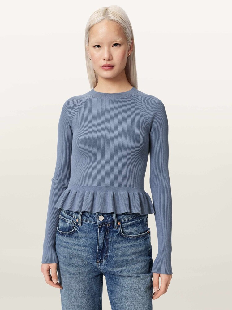 AllSaints Blue JAS Jumper - Image 1 of 7