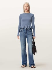 AllSaints Blue JAS Jumper - Image 6 of 7