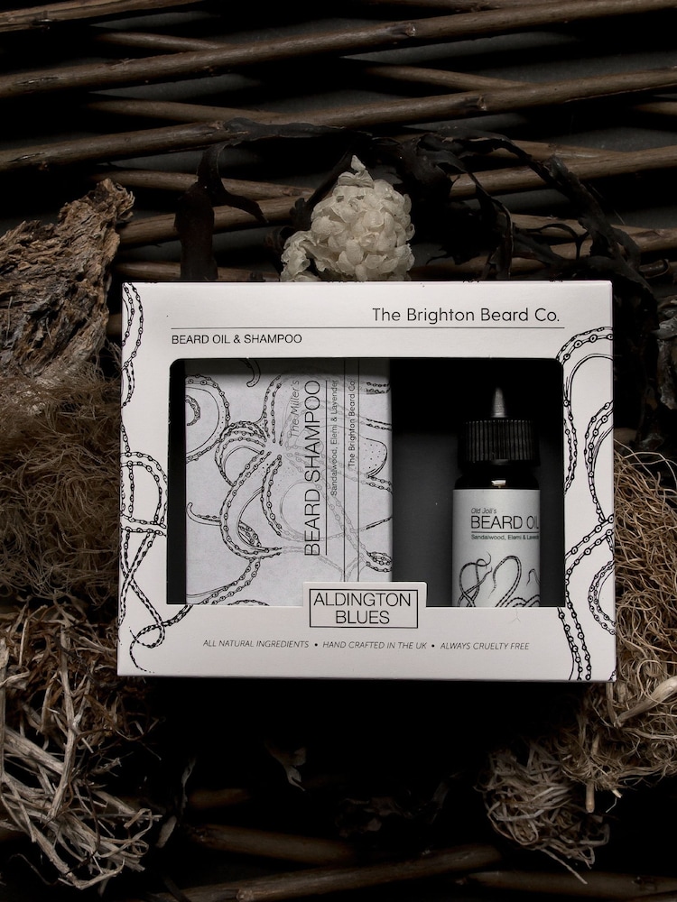 The Brighton Beard Co. Aldington Blues Cleansing Beard Oil and Shampoo Gift Set - Image 3 of 3