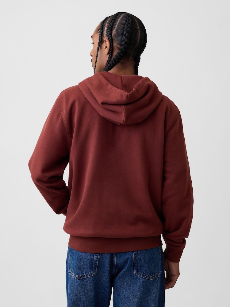 Gap Rust Red Vintage Soft Arch Logo Zip Hoodie - Image 2 of 4 Gap Rust Red Vintage Soft Arch Logo Zip Hoodie - Image 2 of 4