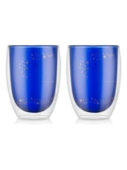 Bodum Set of 2 Blue Disney Stardust Pavina Double Wall Glasses - Image 1 of 1
