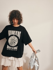 Rockett St George Black 100% Cotton Disco T-Shirt - Image 3 of 7