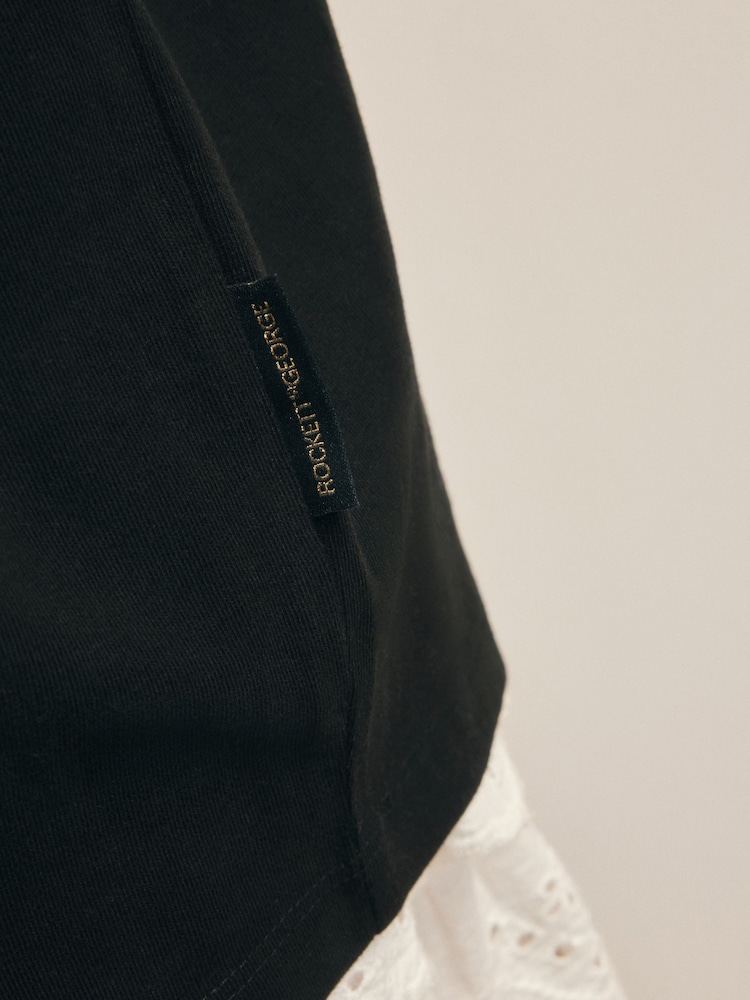 Rockett St George Black 100% Cotton Disco T-Shirt - Image 7 of 7