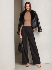 Lipsy Neutral Ribbed Roll Neck Knit Jumper - Image 3 of 4