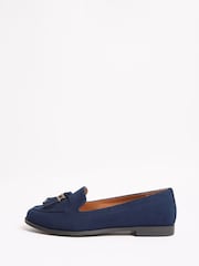 Marineblau - Lipsy Loafer mit flacher, schmaler Sohle und Quaste - Bild 1 von 5
