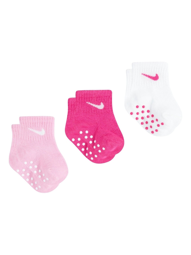 Beli črtasti - Nike mlajši otroci Gripper nogavice 3 Pack - Slika 2 iz 7