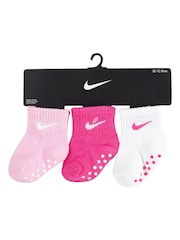 Beli črtasti - Nike mlajši otroci Gripper nogavice 3 Pack - Slika 7 iz 7