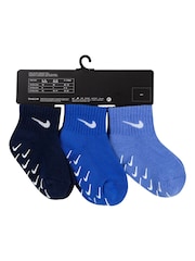 Nike Blue Polar Infant Gripper Socks 3 Pack - Image 3 of 5
