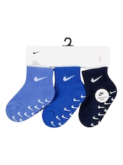 Nike Blue Polar Infant Gripper Socks 3 Pack - Image 4 of 5