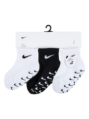 Nike White Infant Gripper Socks 3 Pack - Image 4 of 5