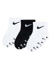 Nike White Infant Gripper Socks 3 Pack - Image 5 of 5