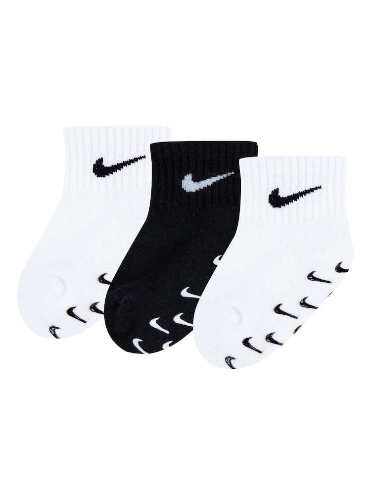 Nike White Infant Gripper Socks 3 Pack - Image 5 of 5