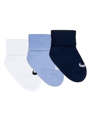 Nike Cobalt Blue Infant Cuffed Socks 6 Pack - Image 1 of 4