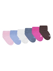 Nike Pink Foam Infant Cuffed Socks 6 Pack - Image 1 of 4