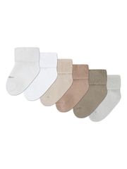 Nike Natural Sail Infant Cuffed Socks 6 Pack - Image 2 of 4
