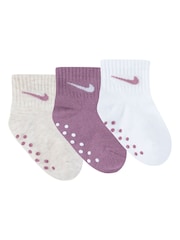 Sliv vijolična - Nike mlajši otroci Gripper nogavice 3 Pack - Slika 2 iz 5