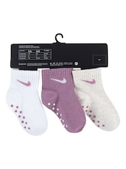 Sliv vijolična - Nike mlajši otroci Gripper nogavice 3 Pack - Slika 4 iz 5
