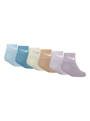 Nike Football Grey Metallised Fibres Ankle Socks 6 Pack - Image 1 of 4