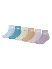 Nike Football Grey Metallised Fibres Ankle Socks 6 Pack - Image 2 of 4