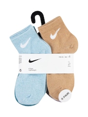 Nike Football Grey Metallised Fibres Ankle Socks 6 Pack - Image 3 of 4