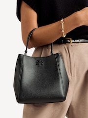 Tory Burch Black McGraw Small Bucket Bag - Image 3 of 8